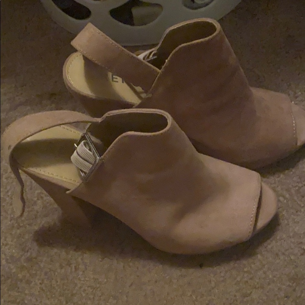 Open toe booties